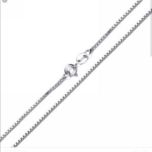 Silver Italy s925 box chain 16in 1mm rope. (X2)